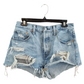 Levi's 501 Women's Denim Shorts with Rips Light Washed - Size 28