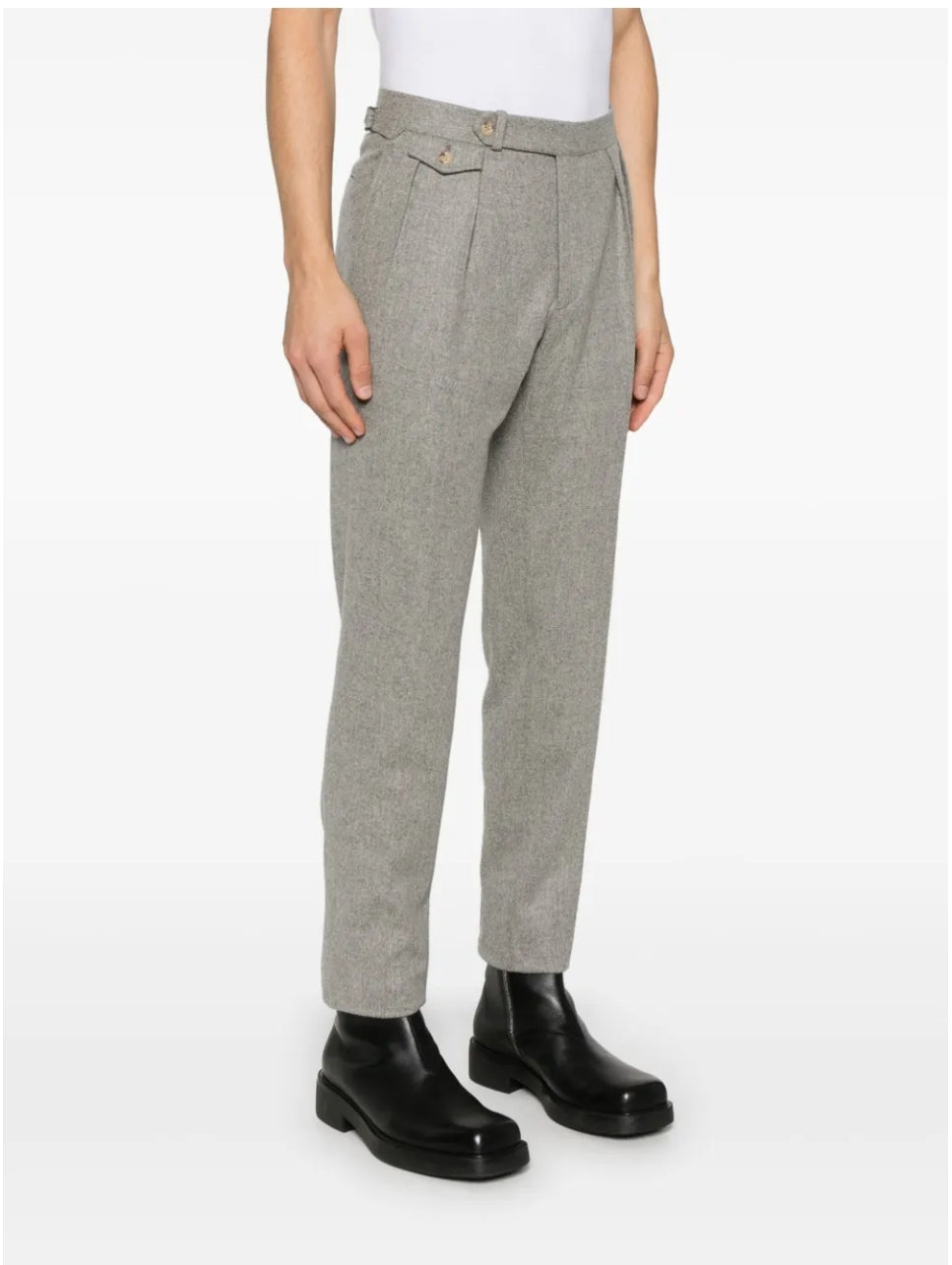 Polo Ralph Lauren Wool Trousers Pants Light Grey - Size 36 x 32