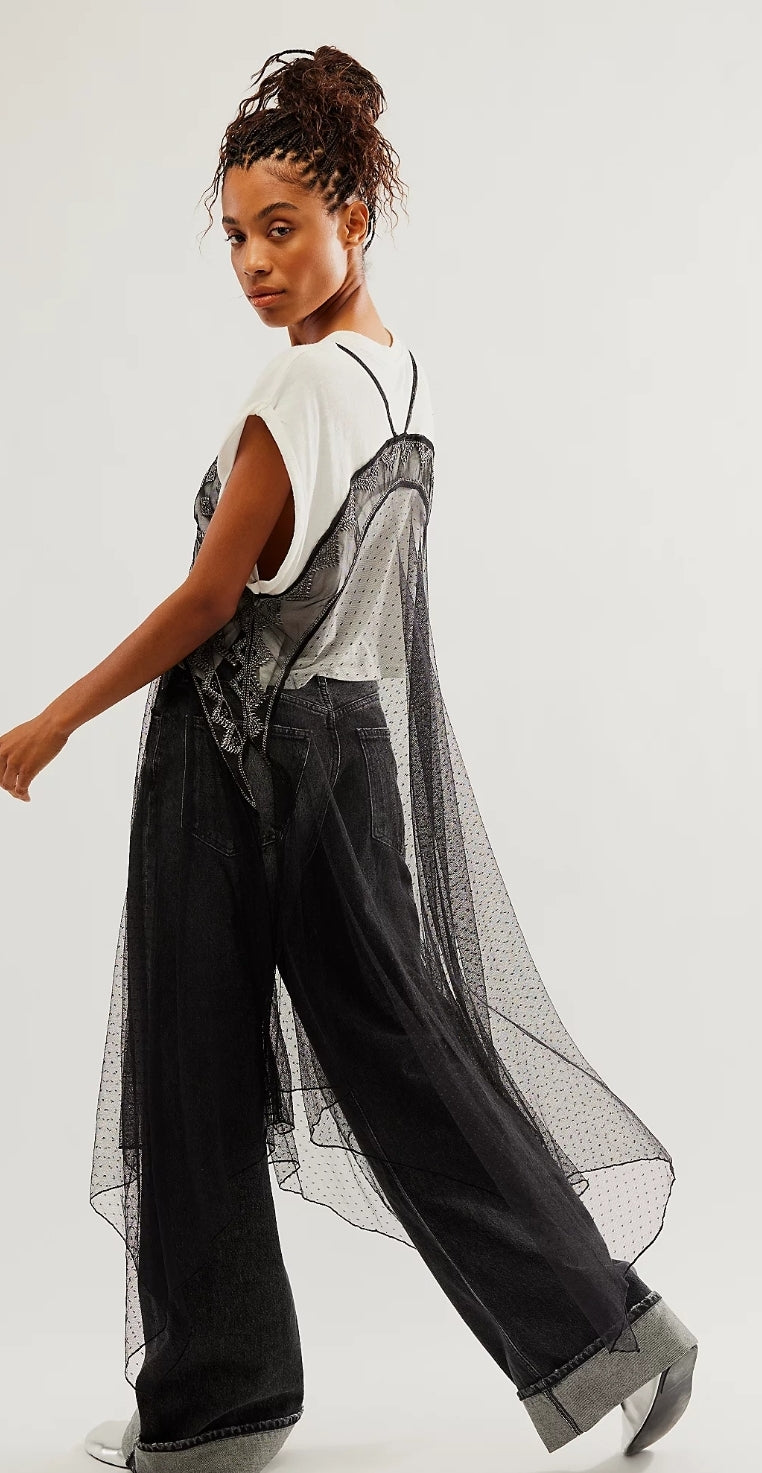 Free People Siren Maxi Top Black - Women's Size Medium