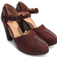 John Fluevog Simone wine platform heels size 6