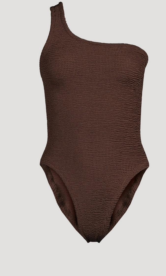 Hunza G Nancy Swim One Shoulder One Piece Swimsuit - One Size