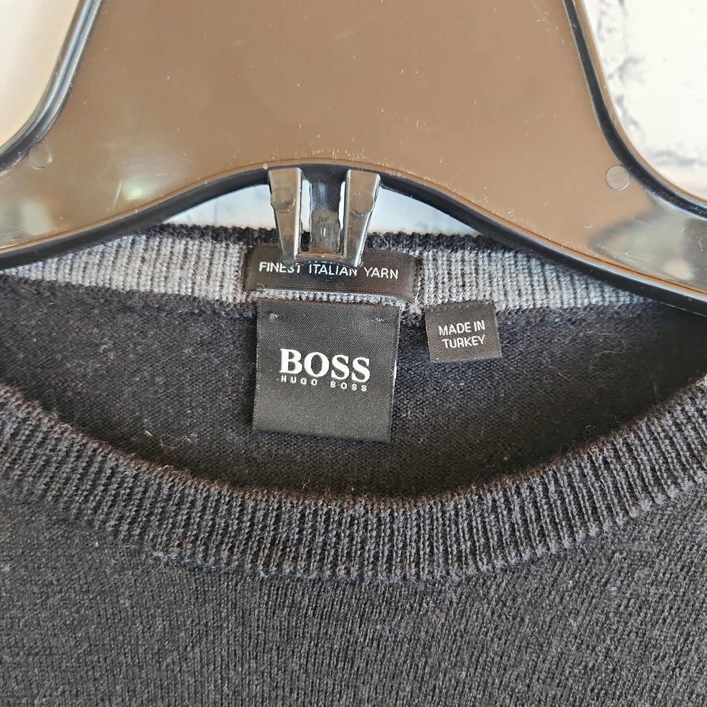 Hugo Boss Black Wool Sweater Black - Large
