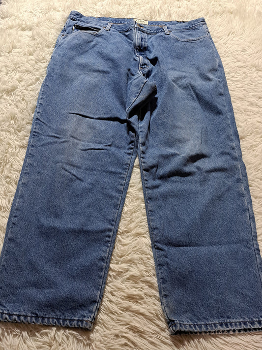 L.L. Bean Vintage Jeans Plaid Lining Blue - 42 x 30