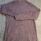 Abercrombie & Fitch Cable Knit Turtleneck Sweater Pink - M