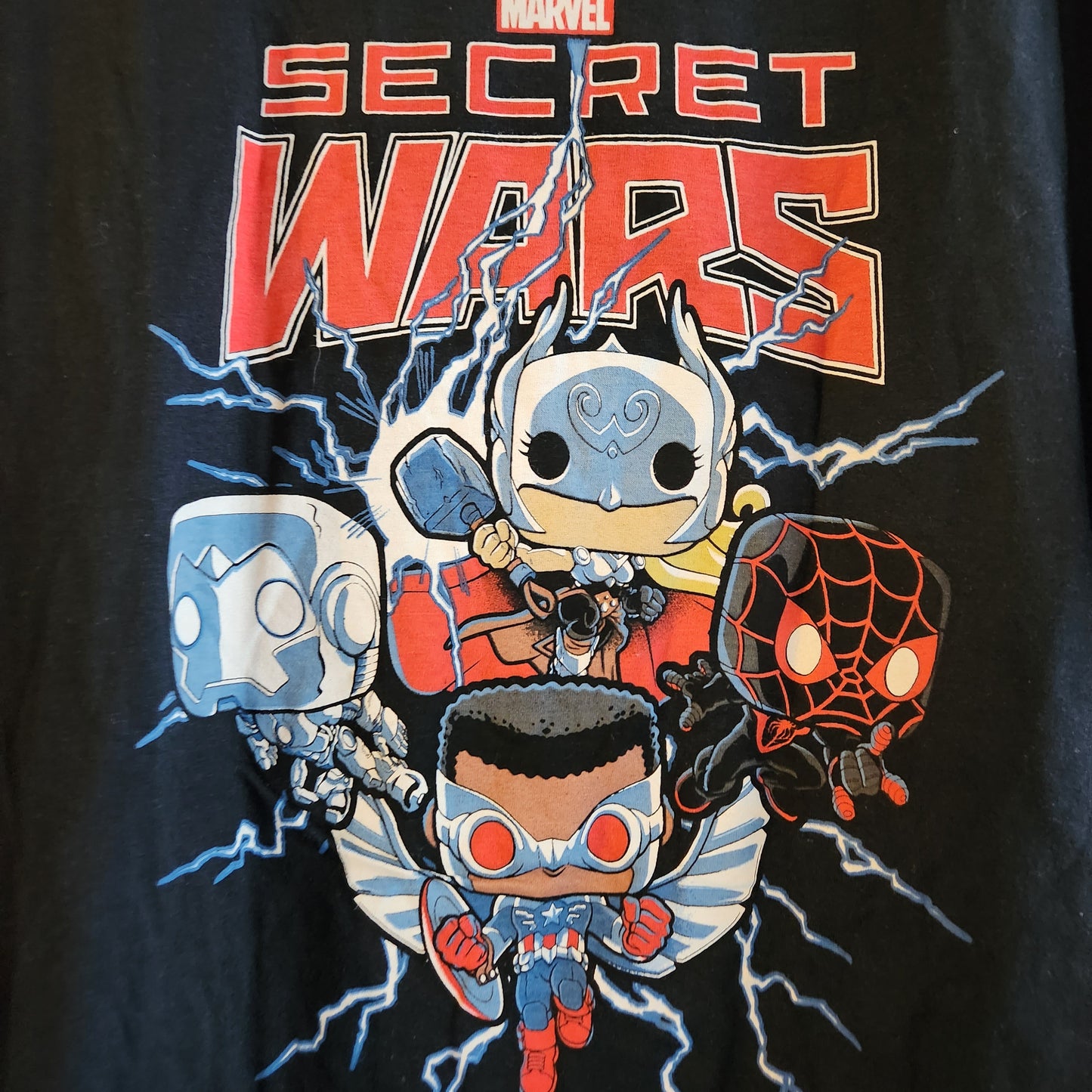 POP Tees Secret Wars Men's T-Shirt Black - Size Medium