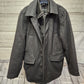 Claiborne Wool Blend Pea Men's Coat Black - Small