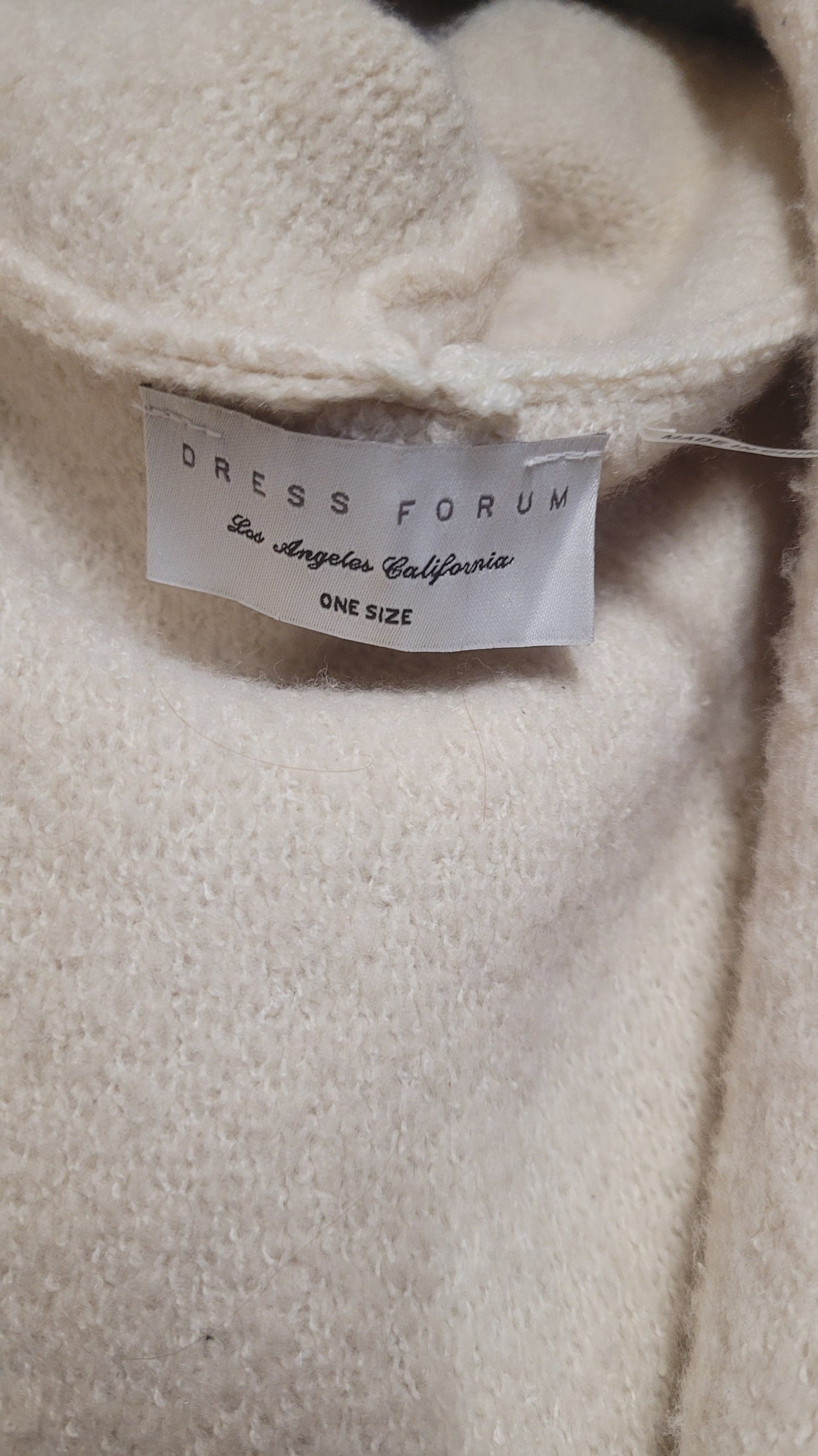 Dress Forum Oversized Hooded Cardigan Cream/Brown - One size
