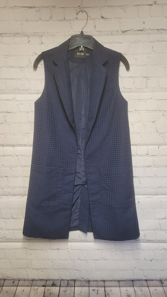 Do + Be Long Vest with Pockets Blue - Small