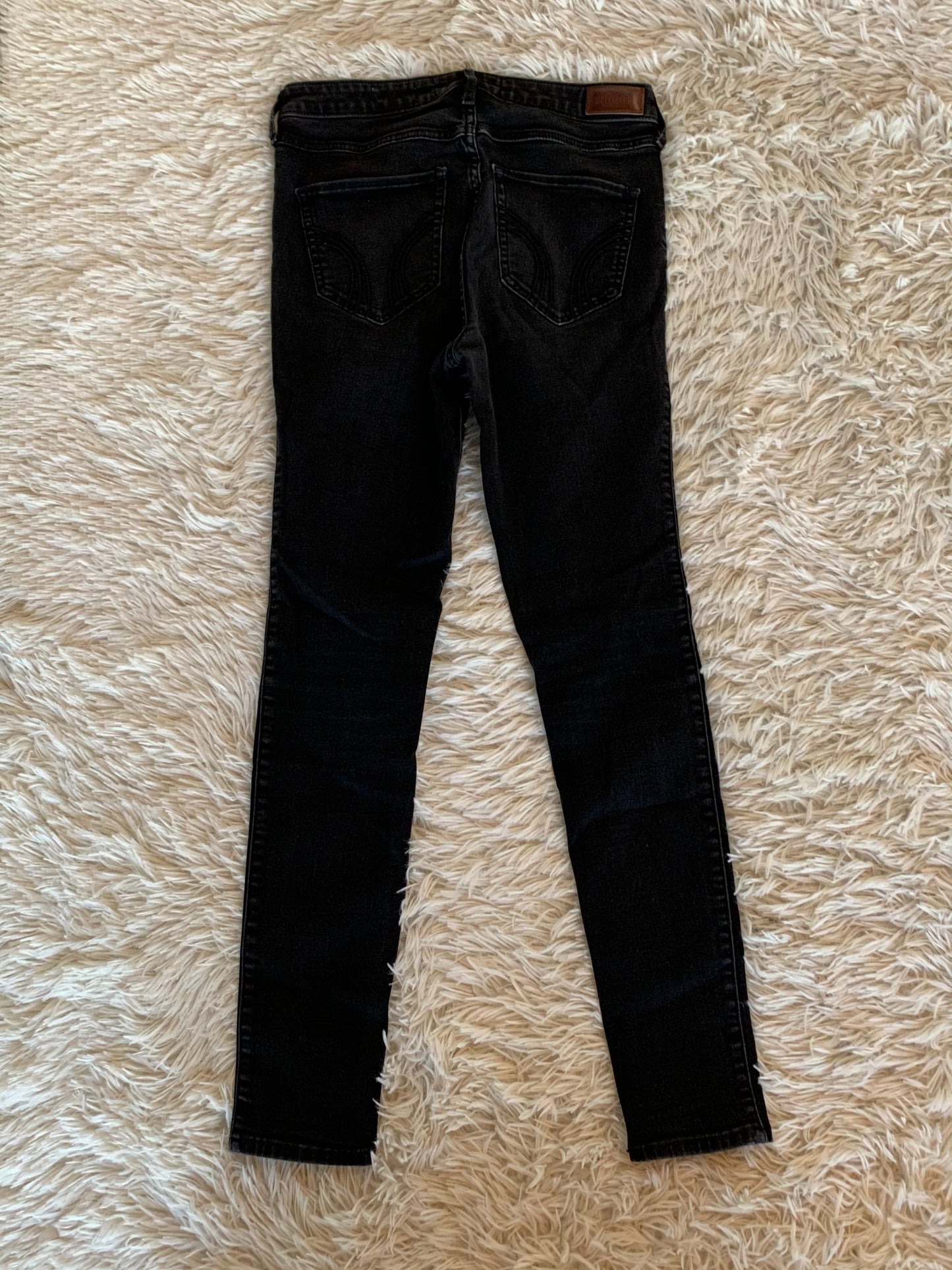 Hollister Women's High Rise Super Skinny Jeans Black - Size 29 x 30