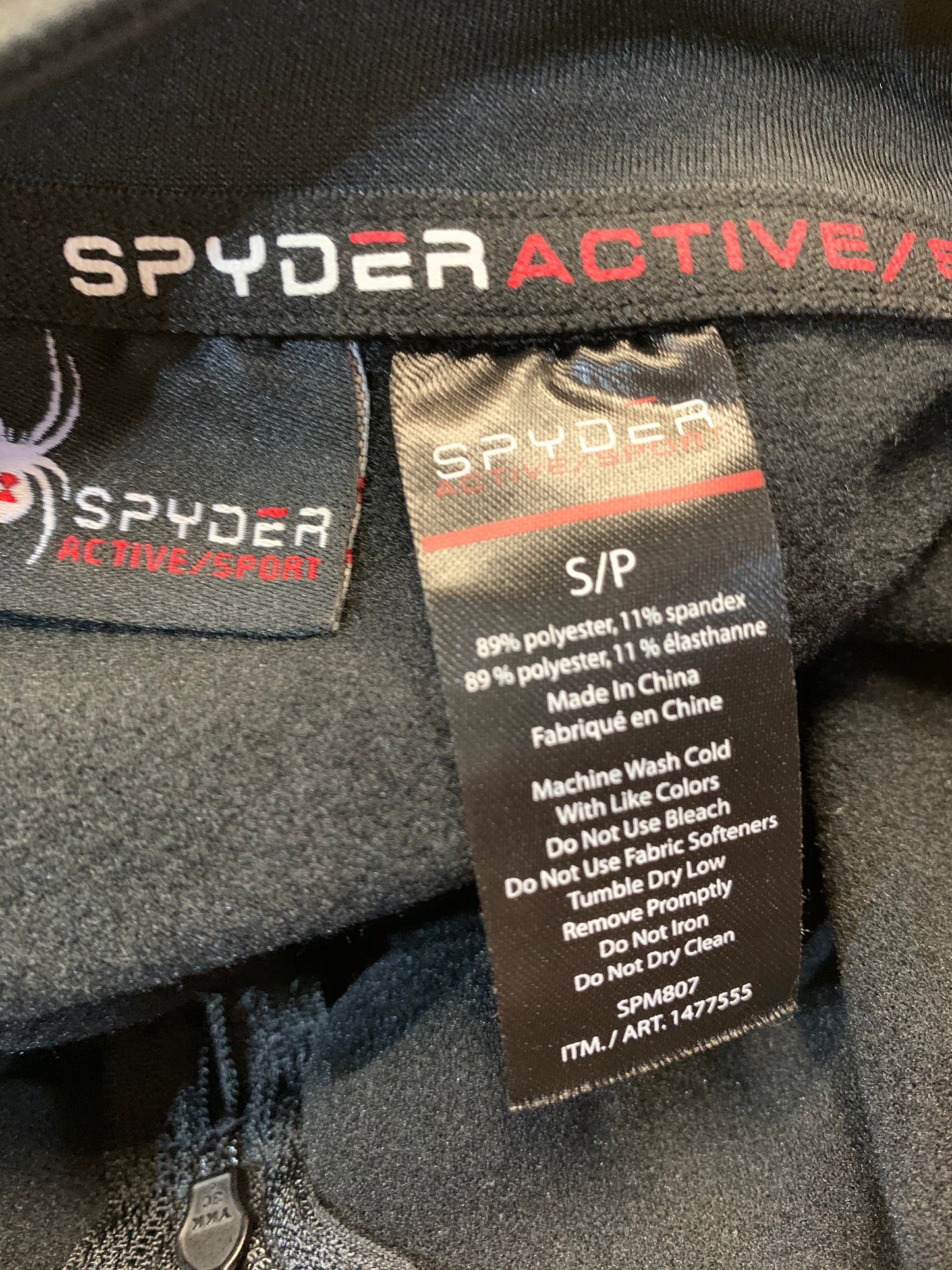 Spyder Active  long sleeve quarter zip Top - small