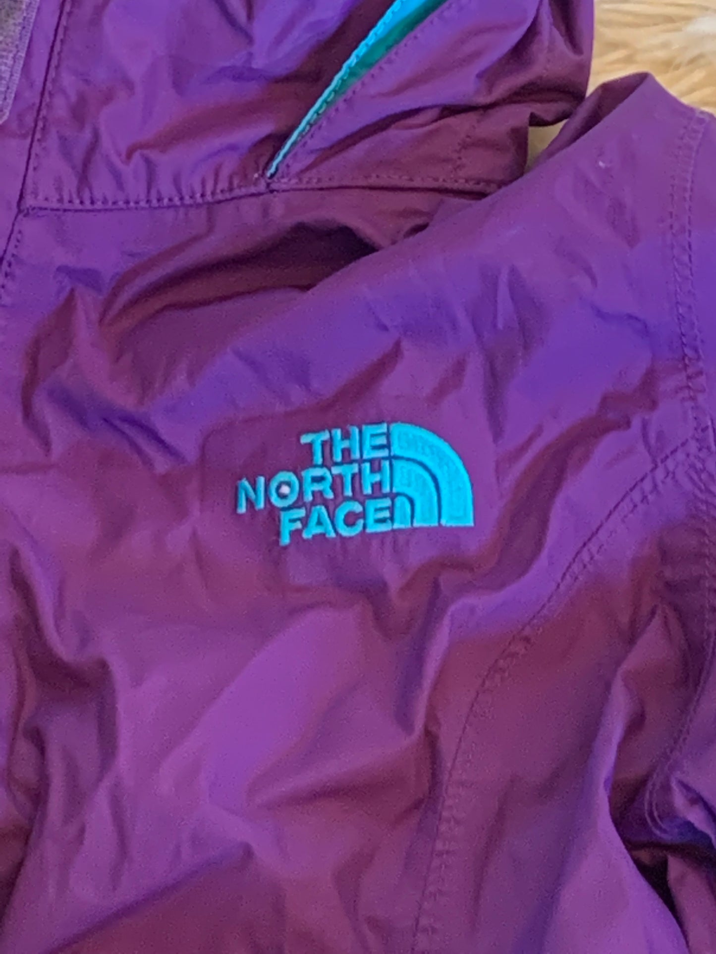The North Face windbreaker purple- XS