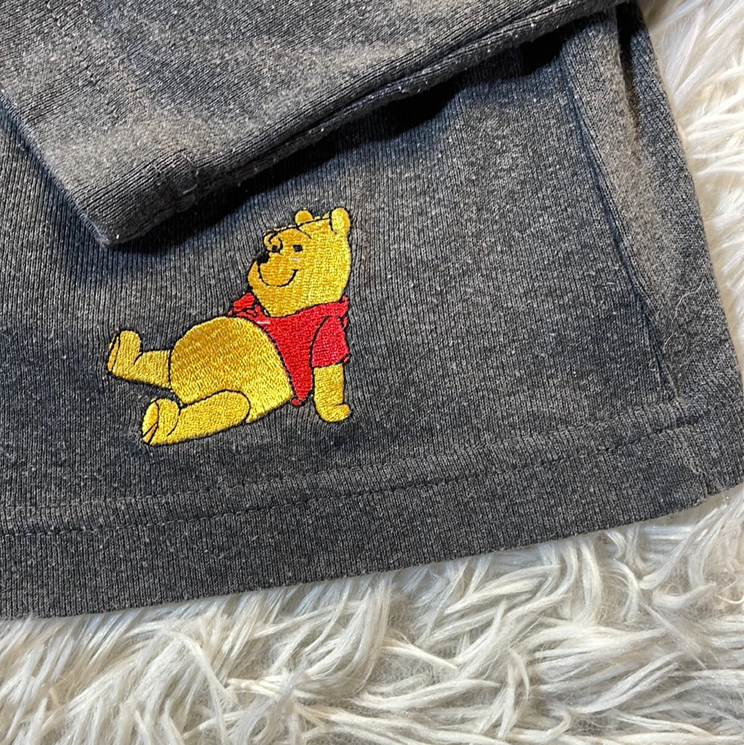 Vintage Disney Winnie The Pooh Layered Shirt Grey - Medium