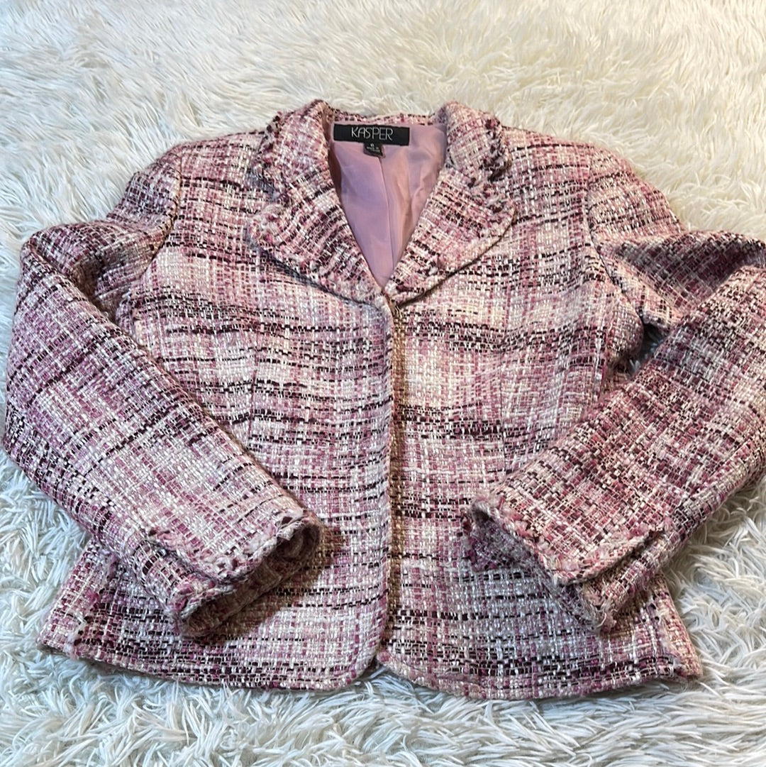 Vintage Kasper Tweed Jacket Pink - 6