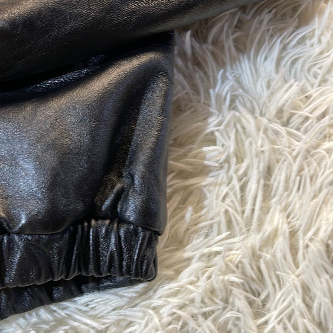 Cerrucci Women's Leather Bomber Jacket Black - XL