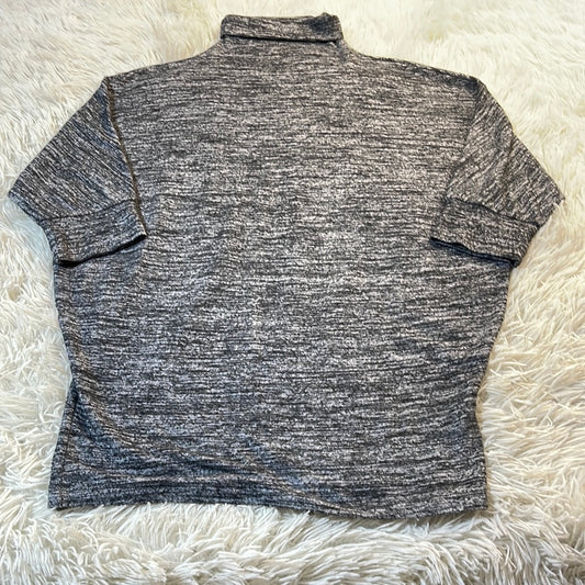 Velvet Short Sleeve Sweater Grey - Small