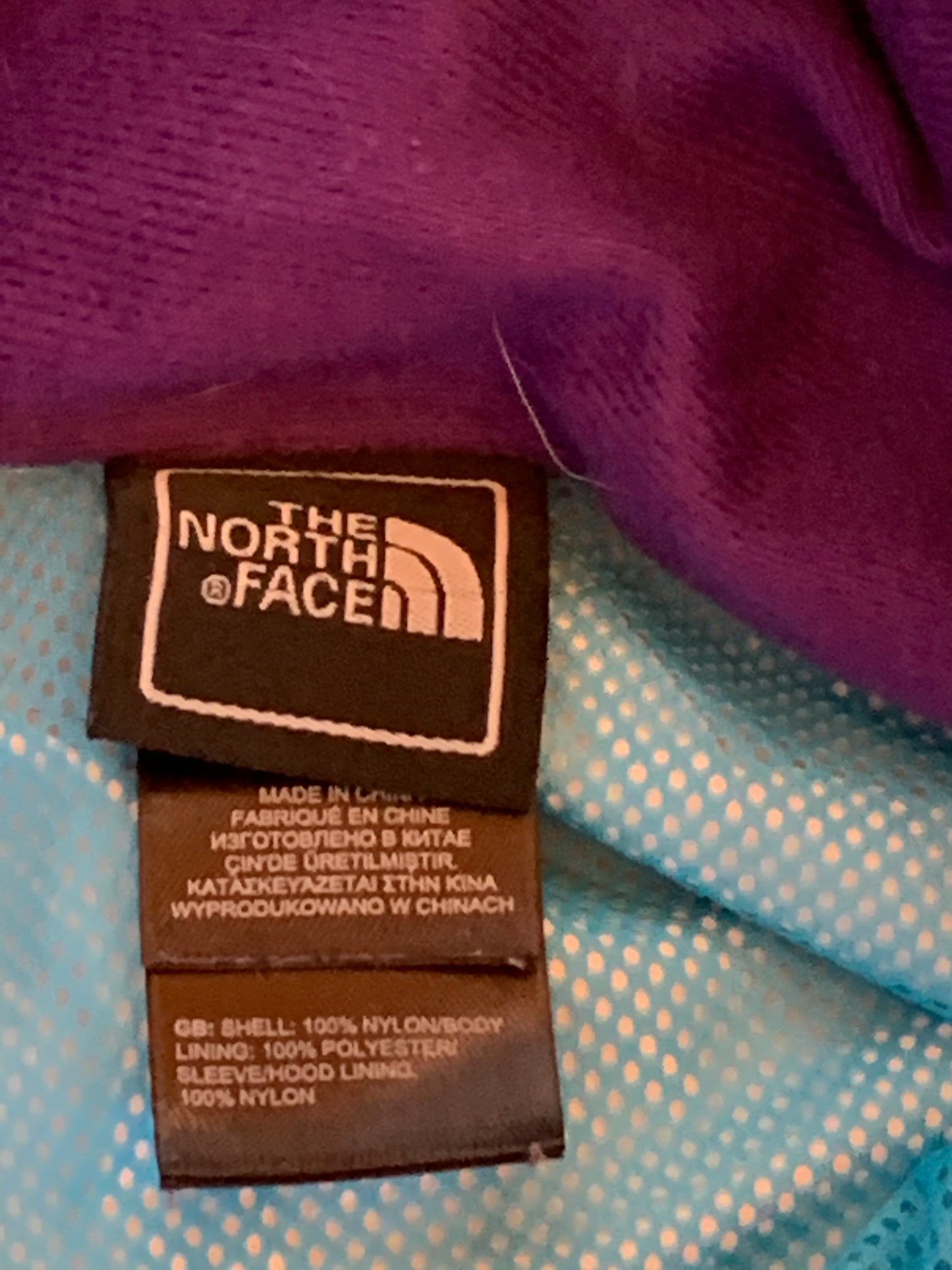 The North Face windbreaker purple- XS